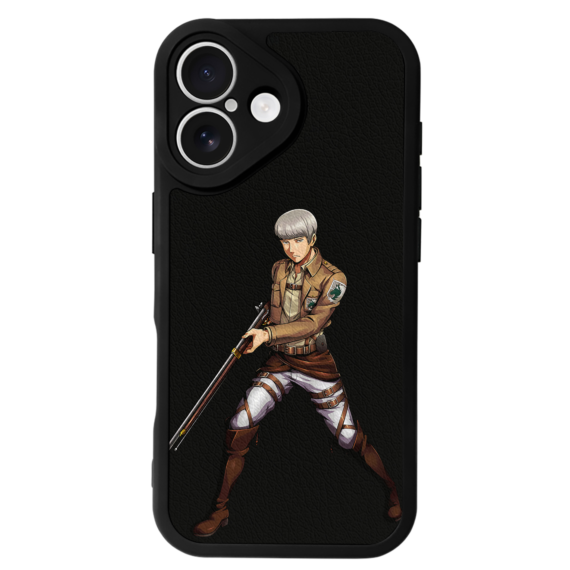 （画像用） 進撃の巨人 Attack on Titan 【iPhone 16シリーズ対応】シリコンスマホケース（レザー調） 材質：シリコン